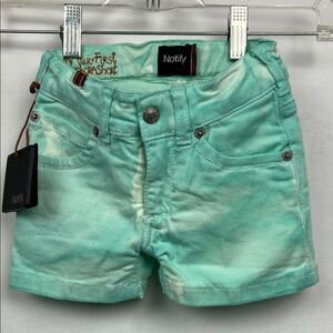 Notify Acid Green Hellabora Short denim size 4 NWT